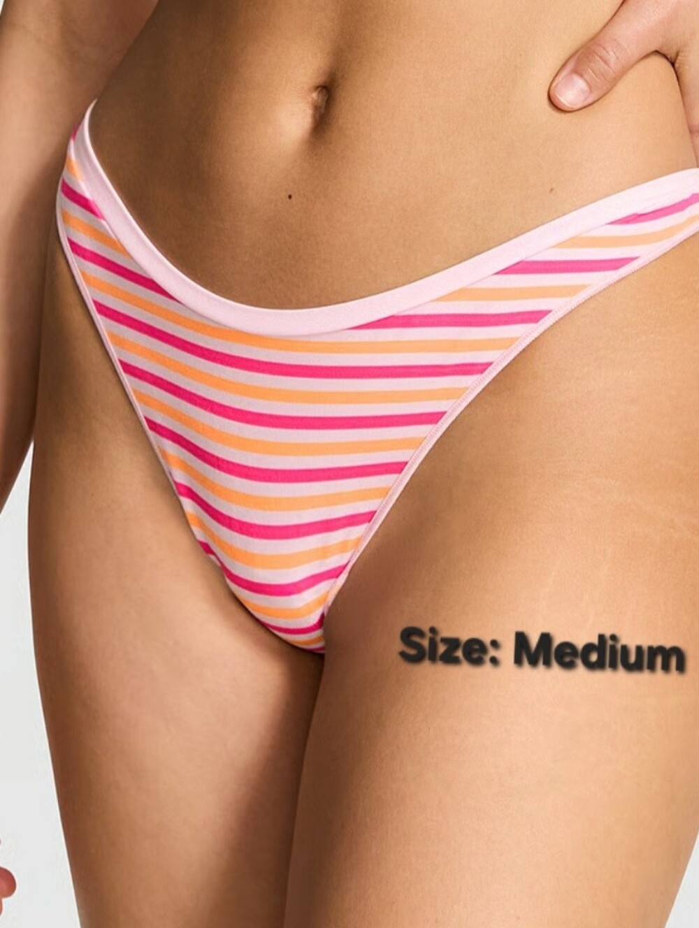 NWT Victoria's Secret PINK Seamless High-Leg Tong Panty Size Small